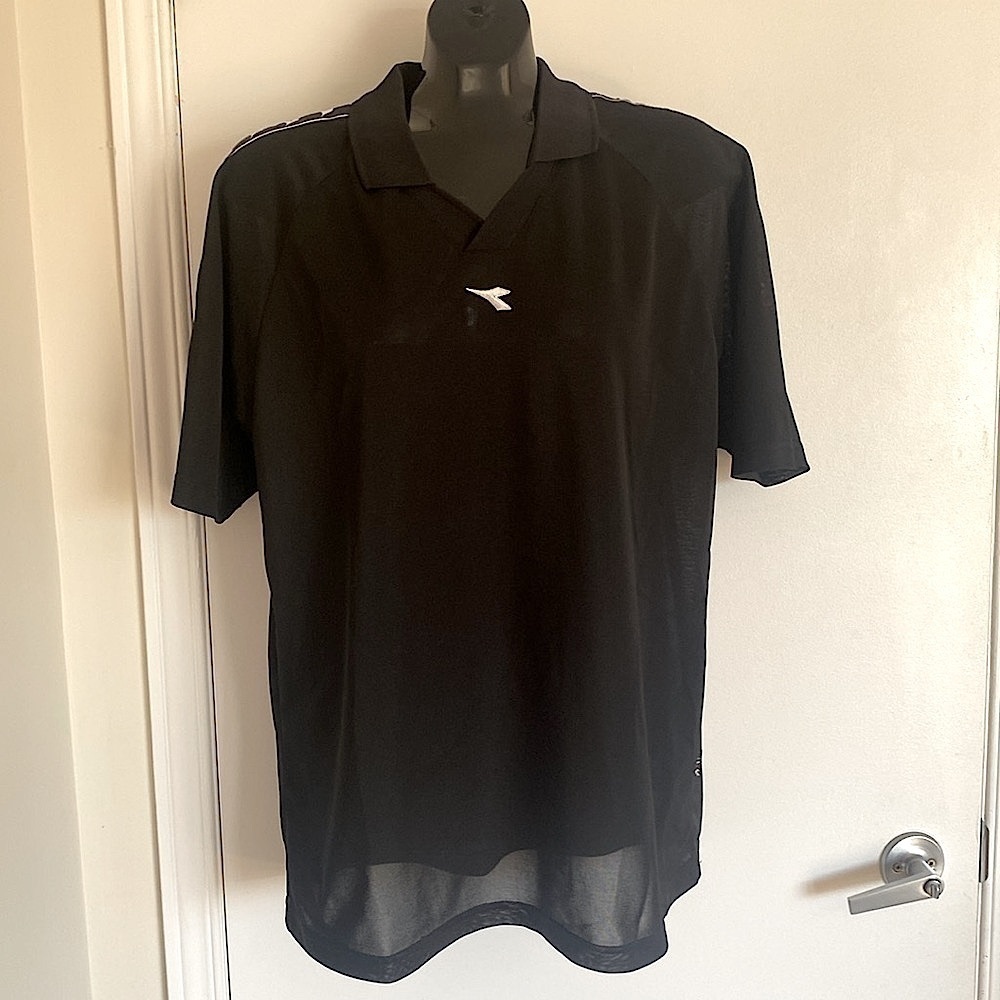 Diadora Black Polo Shirt